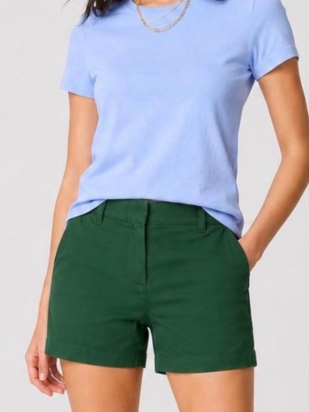 J.Crew Dark Green Cotton Bermuda Shorts 4.5” inseam 8
